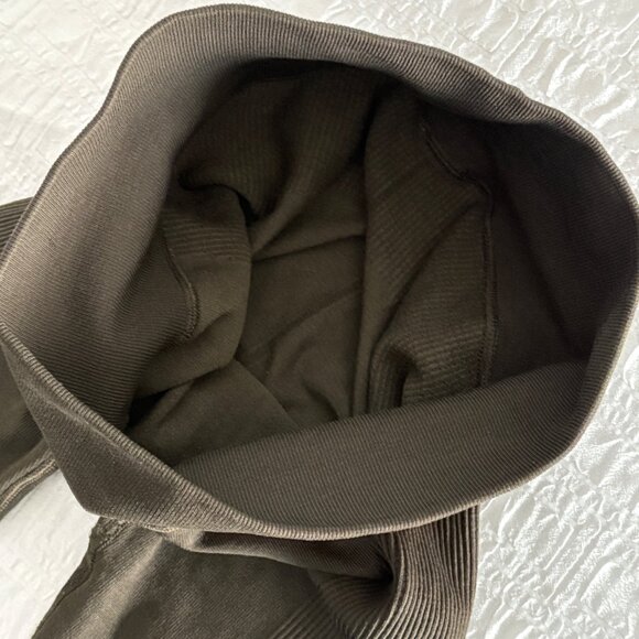 Lululemon Thermal Tight 28" Dark Olive Wool-Blend Seamless Knit Leggings 2 - Picture 8 of 10